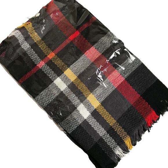 Multicolor Plaid Infinity Scarf- New - Picture 5 of 6